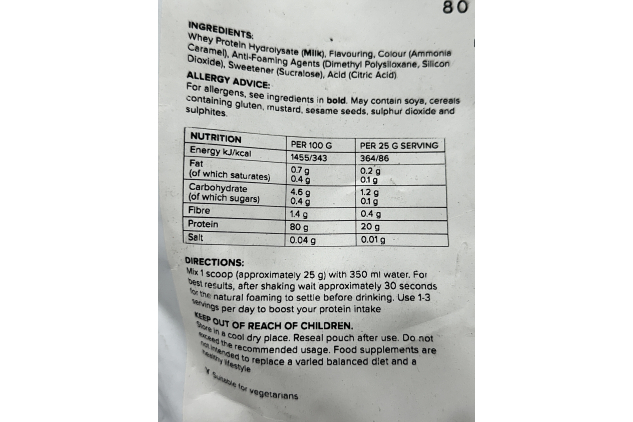 Bulk Clear Whey Isolate Cola 2kg Protein Powder 80 Servings