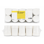 10 x 50ml White Plastic Screw Top Jars with Tamper Evident Lids Storage Container