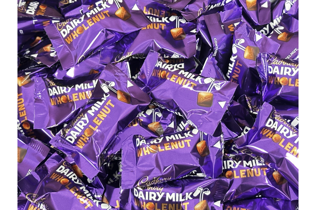 Cadbury Dairy Milk Wholenut Chocolate Chunks 1kg Individually Wrapped Bulk Buy