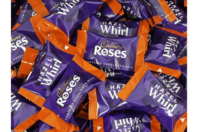 Cadbury Roses Hazel Whirl Chocolates 1kg Individually Wrapped Bulk Buy