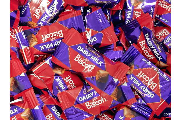 Cadbury Dairy Milk Lotus Biscoff Chocolate Chunks 1kg Individually Wrapped Bulk Buy