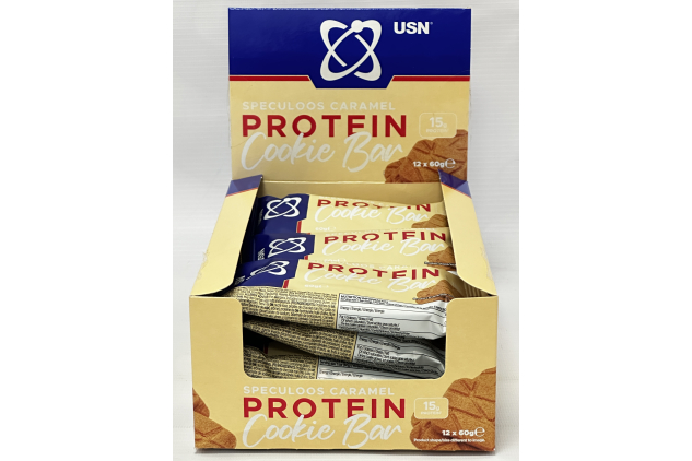 USN Speculoos Caramel Protein Cookie Bars 12 x 60g 15g Protein