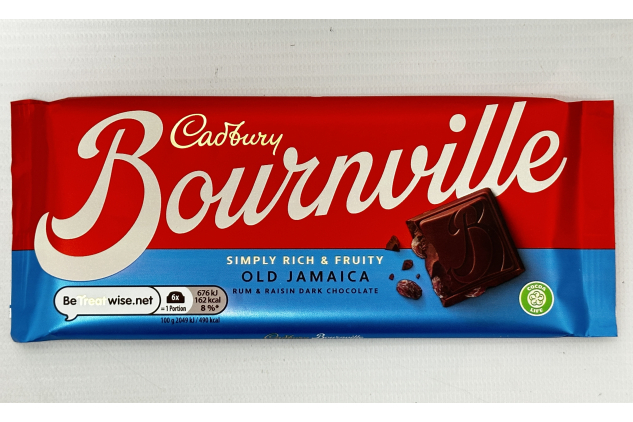 Cadbury Bournville Old Jamaica Rum & Raisin Dark Chocolate Bars 18 x 100g