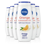 NIVEA Indulgent Moisture Orange & Avocado Oil Shower Cream 6 X 250ml