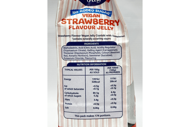 McDougalls No Added Sugar Vegan Strawberry Jelly 4 x 1.4kg Bulk Pack