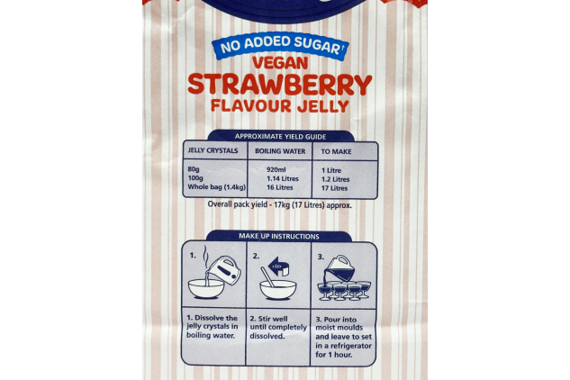 McDougalls No Added Sugar Vegan Strawberry Jelly 4 x 1.4kg Bulk Pack