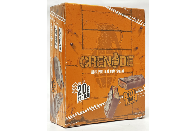 Grenade Jaffa Quake Protein Bars 72 x 60g High Protein Low Sugar | Bulk Buy Deal