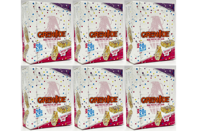 Grenade Birthday Cake Protein Bars 72 x 60g High Protein Low Sugar