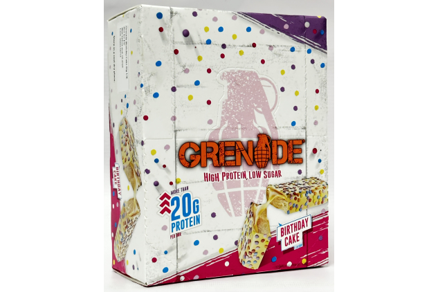 Grenade Birthday Cake Protein Bars 72 x 60g High Protein Low Sugar