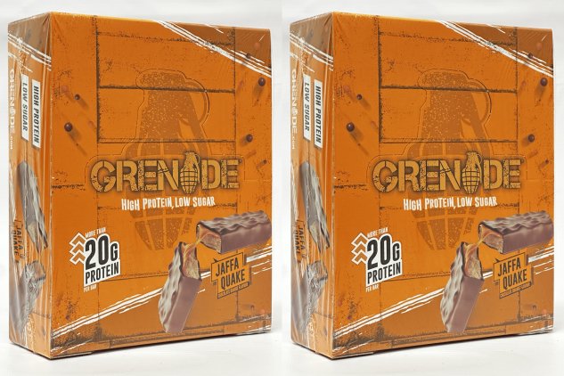 Grenade Jaffa Quake Protein Bars 24 x 60g High Protein Low Sugar