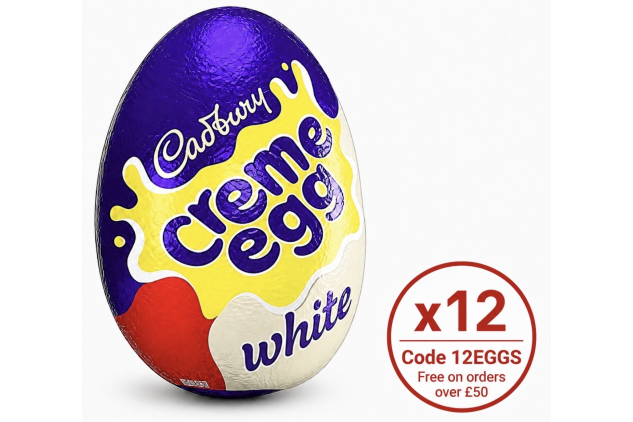 Cadbury White Creme Egg White Chocolate Fondant Eggs 12 x 40g