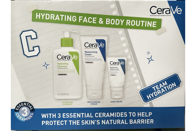 CeraVe Hydrating Face & Body Routine Skincare Gift Set 3 Pieces