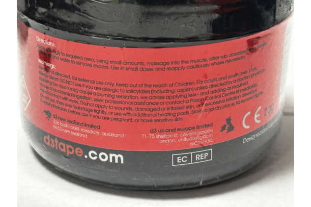d3 Red Warm Up Muscle Rub 200g Pre & During Activity