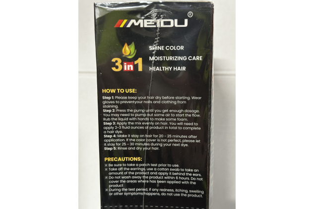 MEIDU Black Hair Dye Shampoo 3 in 1 500ml