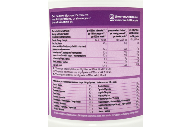 More Protein Sahne Cream Powder 600g High Protein Cooking & Baking Mix