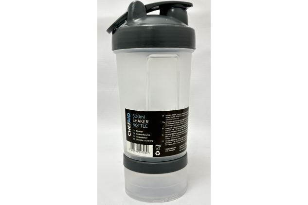 Chef Aid 500ml Protein Shaker Bottle with 200ml Storage Section