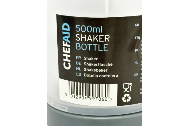 Chef Aid 500ml Protein Shaker Bottle with 200ml Storage Section
