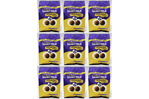 Cadbury Dairy Milk Caramel Nibbles Big Share Bags 9 x 175g
