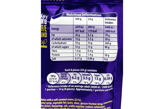 Cadbury Dairy Milk Caramel Nibbles Big Share Bags 9 x 175g