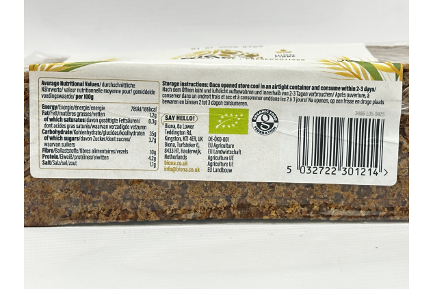 Biona Organic Rye Bread Original Sourdough 7 x 500g