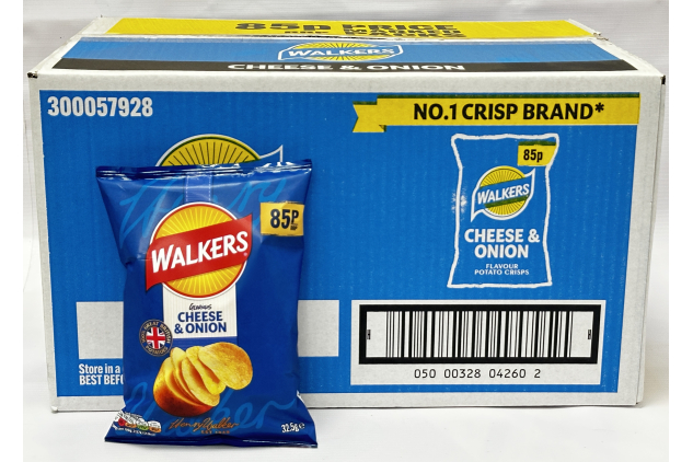 Walkers Cheese & Onion Crisps 32 x 32.5g
