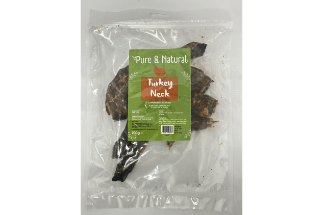 Turkey Neck Dog Treats 200g Natural High Protein Chews