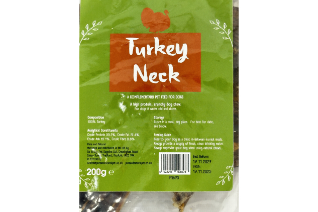 Turkey Neck Dog Treats 200g Natural High Protein Chews
