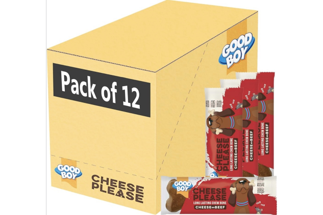 Good Boy Cheese Please Cheese with Beef Dog Chew Bones 12 x 60g