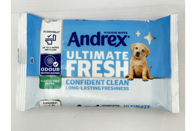 Andrex Ultimate Fresh Hygiene Wipes Flushable Plastic Free Pack