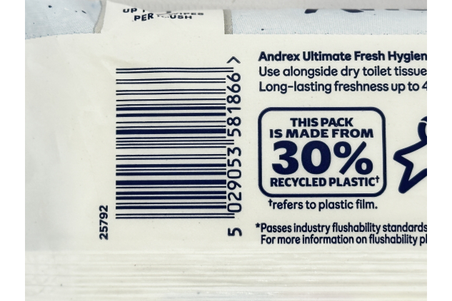 Andrex Ultimate Fresh Hygiene Wipes Flushable Plastic Free Pack