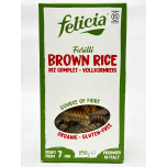 Felicia Organic Brown Rice Fusilli Gluten Free Pasta 250g