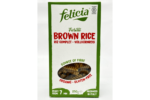 Felicia Organic Brown Rice Fusilli Gluten Free Pasta 250g
