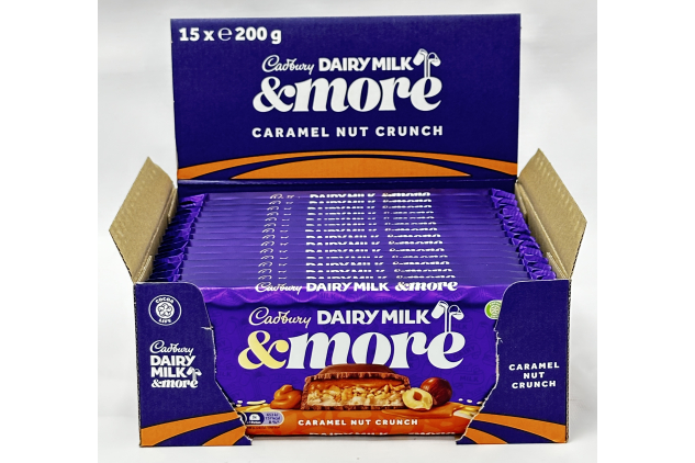 Cadbury Dairy Milk & More Caramel Nut Crunch Bars 15 x 200g