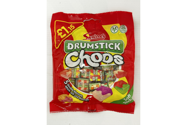 Swizzels Drumstick Choos Fruit Flavour Chewy Sweets 115g