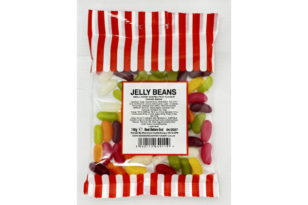 Jelly Beans Fruit Flavour Panned Pick & Mix Sweets 140g
