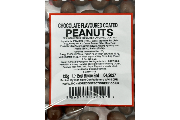 Chocolate Flavoured Coated Peanuts 125g