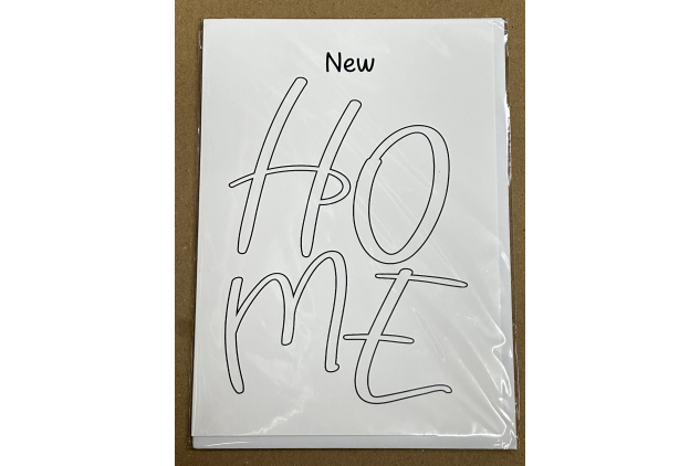 New Home Outline Greeting Card