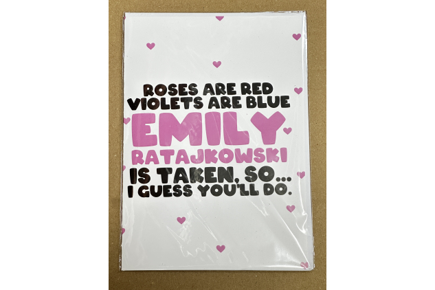 Emily Ratajkowski Funny Greeting Card