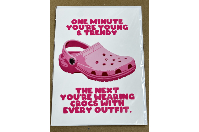 Crocs Funny Birthday Card