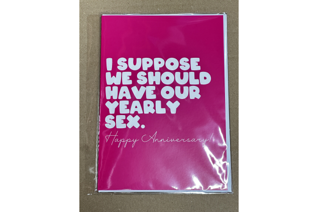Yearly Sex Funny Anniversary Card