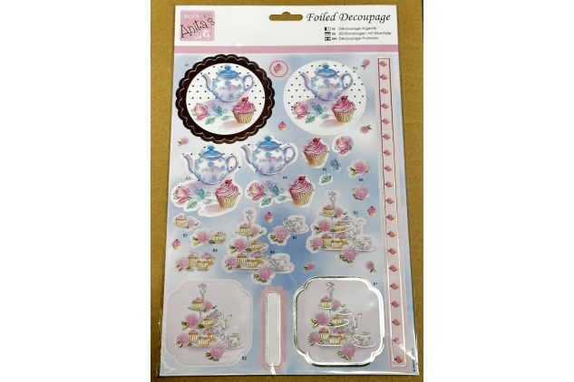 Anita’s Foiled Decoupage Nice Cup Of Tea Craft Sheet