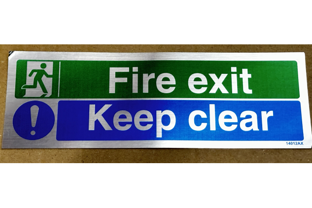 Fire Exit Keep Clear Safety Sign Sticker