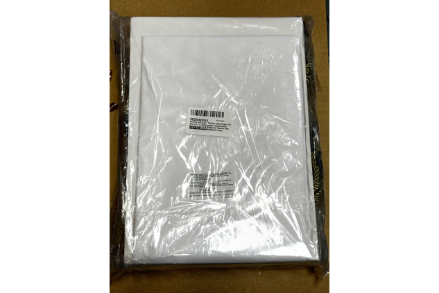 White Paper Gift Bags Gold Handles 10 Pack