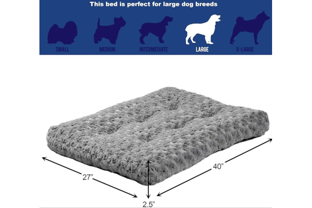 MidWest QuietTime Grey Ombré Swirl Pet Bed 106cm Crate