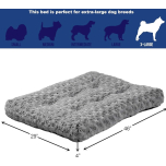 MidWest QuietTime Grey Ombré Swirl XL Pet Bed 122cm Crate