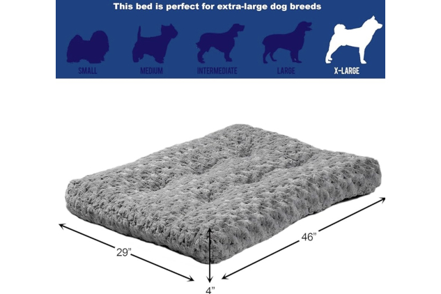 MidWest QuietTime Grey Ombré Swirl XL Pet Bed 122cm Crate