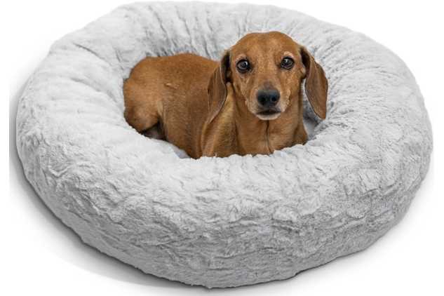 Best Friends by Sheri Small Grey Donut Pet Bed 23x23