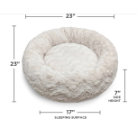 Best Friends by Sheri Small Grey Donut Pet Bed 23x23