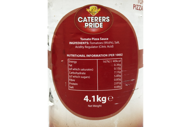Caterers Pride Tomato Pizza Sauce 4.1kg