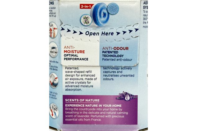 UniBond AERO 360° Moisture Absorber Lavender Garden Refill Tabs 2 x 450g